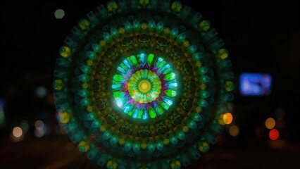 Poster - Vibrant blurred lights from nighttime traffic