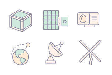 Poster - Various technology and communication icons illustrating modern connectivity and global interaction