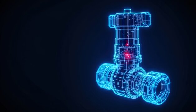 3d rendering of a glowing valve design.