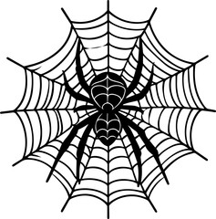 Minimalist spider web icon
