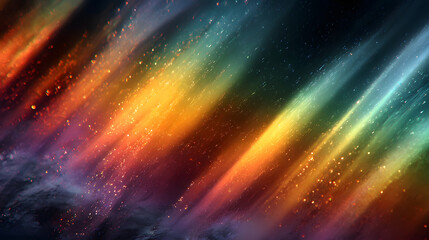 Poster - Rainbow Photo Overlays, rainbow clipart, Rainy Day rainbow photoshop overlays. abstract colorful rainbow light leak prism flare photography overlay on a black background.