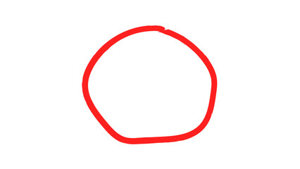Leinwandbilder - Highlight red circle mark for marking text. Bright hand drawn red scribble ovals and bubbles and highlight text. Marking circle icon. Vector illustration.