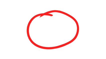 Poster - Highlight red circle mark for marking text. Bright hand drawn red scribble ovals and bubbles and highlight text. Marking circle icon. Vector illustration.