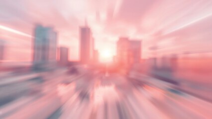 Poster - Defocused abstract colorful city background