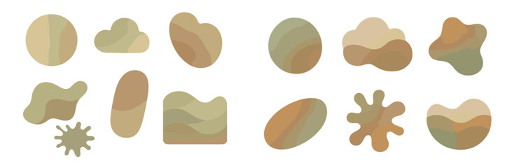 Poster - Abstract shapes in earthy tones symbolize creativity and inspiration in modern design aesthetics