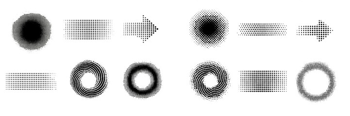 Poster - Intricate black and white graphic patterns showcasing various designs and movement effects across multiple frames