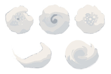 Poster - Cloud formations represented with abstract textures and designs during digital creation session