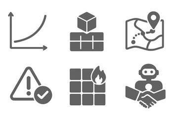 Poster - Symbols representing progress, planning, caution, and collaboration in a digital workspace setting