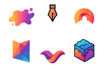 Poster - Unique collection of colorful graphic design elements showcasing creativity and professionalism