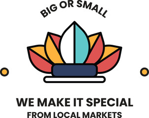 Aufkleber - A logo for a company that makes it special from local markets