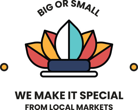 A logo for a company that makes it special from local markets