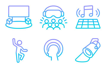 Poster - Creative technology workshop with interactive elements, virtual reality, music, and design tools at a conference venue