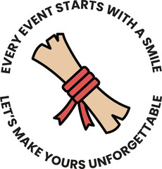 Fototapete - A circle with a stick tied to it