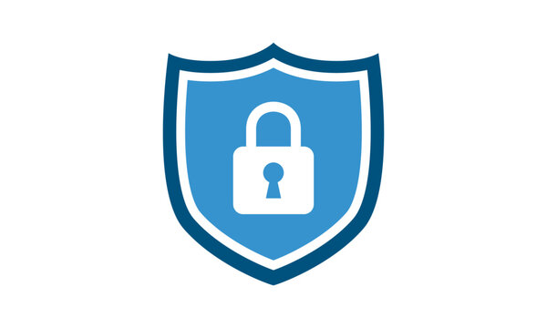Secure internet icon. Protective shield sign digital security with the image of a padlock. Symbol security protection web. Vector illustration.