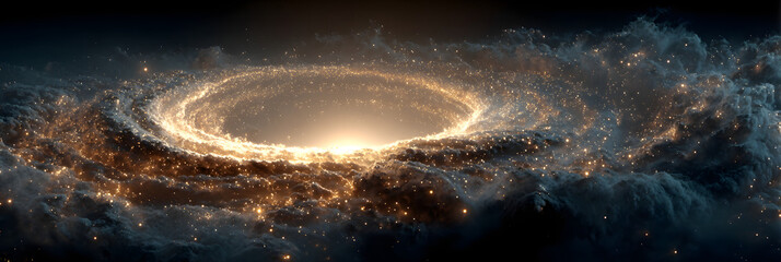 Wall Mural - Cosmic Nebula Swirling Around Celestial Ring