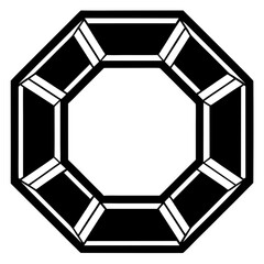 Fototapete - A futuristic rectangular frame with a geometric design in honeyed colors offers a modern and abstract visual element for your project, silhouette