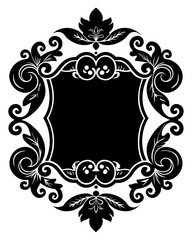 Poster - An elegant rectangular frame offers a sophisticated border, perfect for displaying art, memories, or adding a polished touch to designs, silhouette