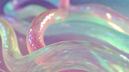 Wall Mural - A long, thin, multi-colored tube