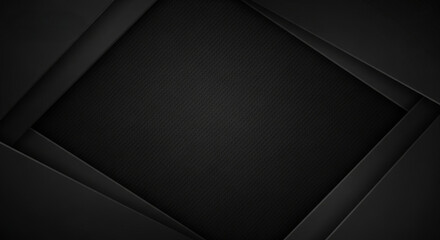 Poster - Abstract Black Geometric Design - Stylish black abstract background with geometric shapes and subtle texture. Perfect for modern designs