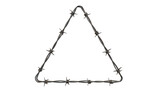 Barbed metal steel wire isolated on a transparent background