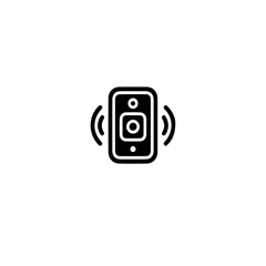 Aufkleber - Digital camera icon set with photography and media elements in black and white vector style