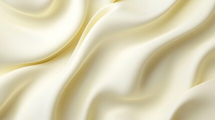 Poster - Elegant Cream Satin Fabric Flowing Softly in Natural Light