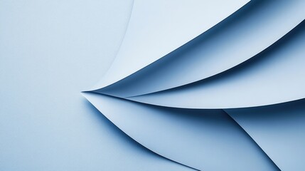 Poster - Abstract Layered Blue Paper Background for Creative Design Projects