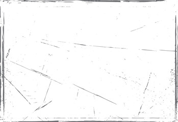Poster - White grunge background with thin diagonal scratch lines. Minimal cracked texture with abstract vintage dirty surface effect.