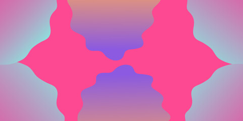 Poster - Abstract gradient background vector template with fluid shapes.