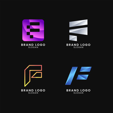 Colorful Letter F Logo with Gradient Style. Abstract, Creative, Professional and Minimal Logo for Business, Company Brand Identity, and Startup Eps 10