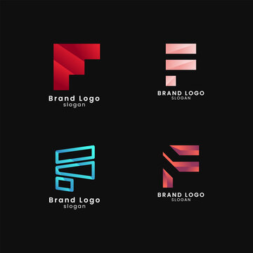 Colorful Letter F Logo with Gradient Style. Abstract, Creative, Professional and Minimal Logo for Business, Company Brand Identity, and Startup Eps 10