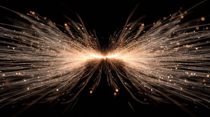 Poster - An abstract display of sparks radiating outward against a dark background, evoking energy and motion.