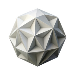 Leinwandbilder - Geometric sphere white polygon abstract design modern art background texture pattern illustration render shape