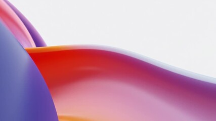 Poster - Abstract colorful curved lines: A vibrant display of undulating, swirling lines in shades of purple, red, and orange dance against a soft background.
