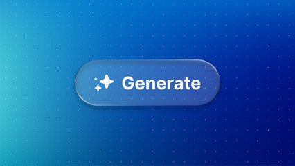 Aufkleber - Abstract liquid glass button for web interface design and creative digital concepts. Minimalistic geometric gradient background vector art.