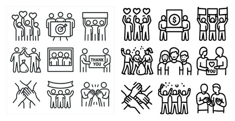 Fototapete - The image is a collection of various people holding hands and giving each other high fives. Scene is one of unity and support