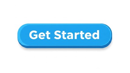 Clicking Get Started Button for Website or Application Interface