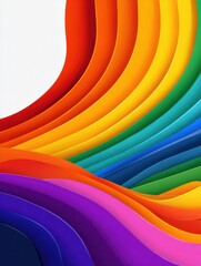 Fototapete - Pride Flags Flowing in a Modern Abstract Wave Design Celebrating Diversity and Inclusivity in Vibrant Colors