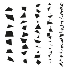 Poster - Triangle pattern fragments. Abstract geometric Vector. Dynamic shape background. Disrupted modern illustration.