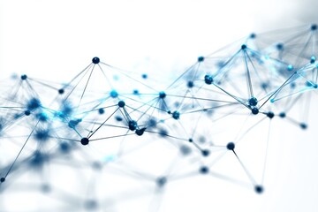 Poster - High-tech data visualization showcasing interconnected nodes and pathways in a futuristic design