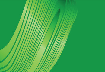 Fototapete - Green background of modern abstract minimalist lines geometric shapes with vector elements.