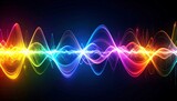 Vibrant, colorful sound waves