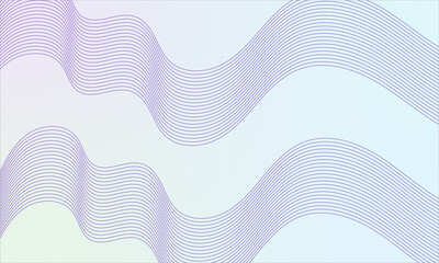 Aufkleber - Abstract Gradient Background with Wavy Dotted Lines and Sound Wave Patterns