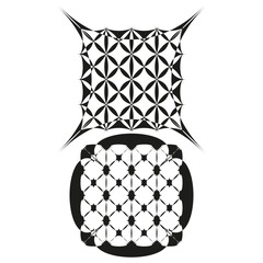 Poster - Abstract geometric shapes. Decorative line patterns. Intertwined Vector elements. Modern art illustration.