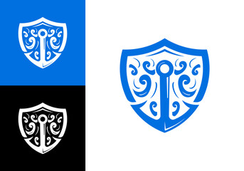 Leinwandbilder - vector icon logo emblem abstract with shield style ornament