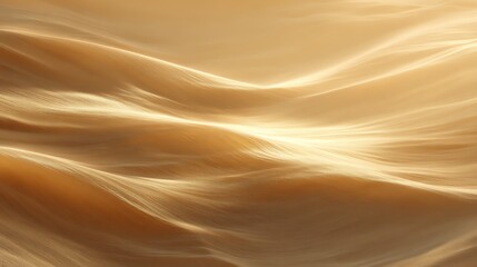 Aufkleber - Abstract golden flowing waves with light and shadow creating a smooth and elegant background effect