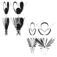 Poster - Abstract splash forms. Dynamic splatter shapes. Artistic explosion elements. Vector graphic symbols
