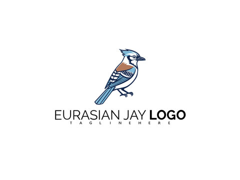Elegant Eurasian Jay Logo Design with Stylish Vector Emblem. Ideal for Branding Bird Mascot Projects, Nature-Themed Packaging, Forest Retail Identity, and Eco-Friendly Product Design.

