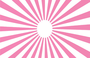 Poster - Abstract pink and white sunburst pattern radiating from the center isolated on transparent background