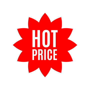 Red Hot Price Starburst Illustration For Retail And Sale Promotions